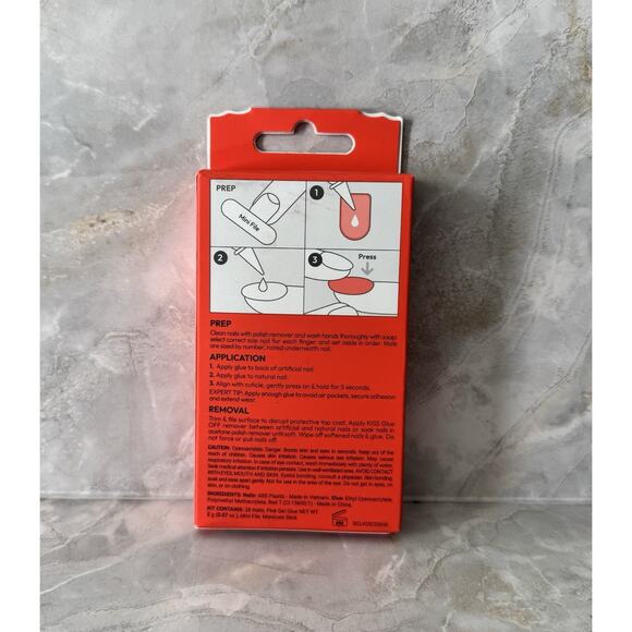 KISS Salon Color Halloween Press On Nails Let's Boo This’ Navy Long Square New - Picture 3 of 6